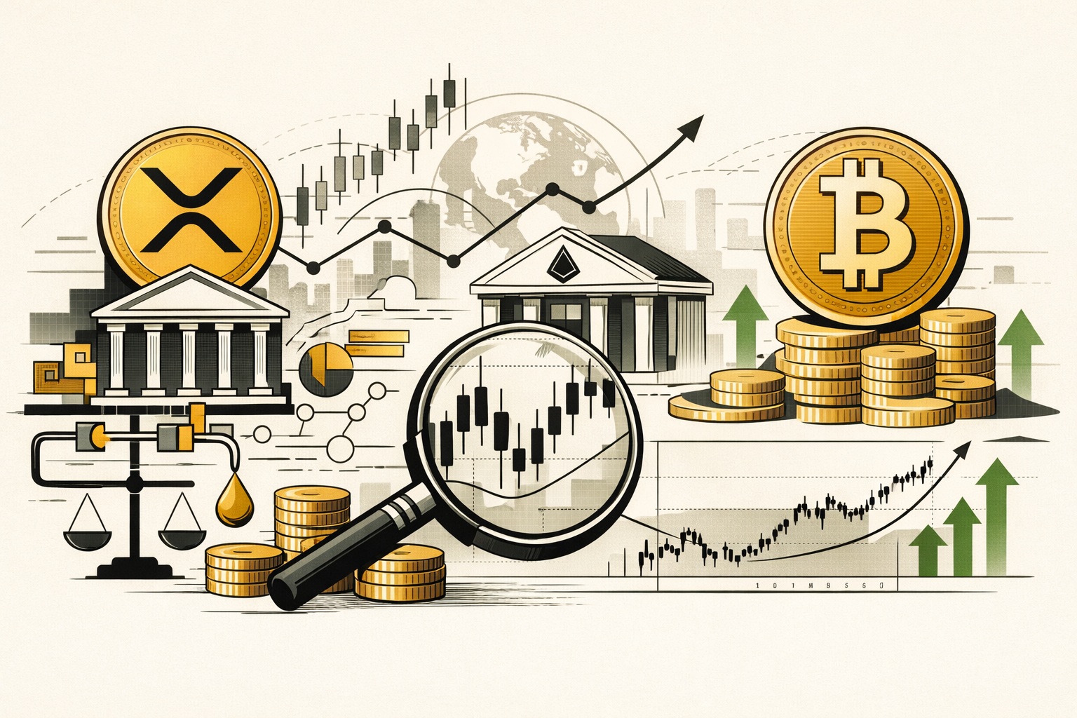 Market Dynamics: XRP's Ambitious Projections and Bitcoin's Accumulation Zone