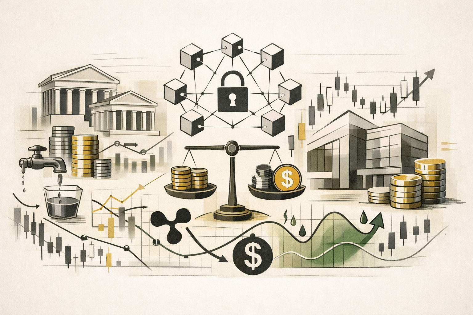Market Dynamics: The Ripple Effect of JPMorgan's Private Blockchain Concerns